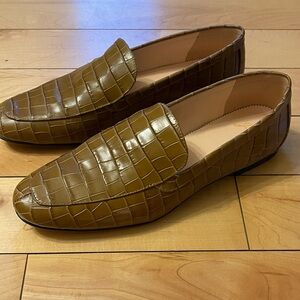 JCrew Crocodile Pattern Loafers